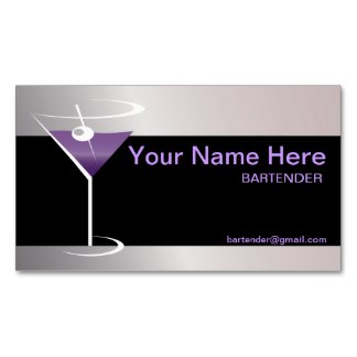 Bartending business cards